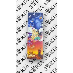 VTG 90s Disney Aladdin & Jasmine Genie Jafar Poster Decorative Wall Art 36"x12"